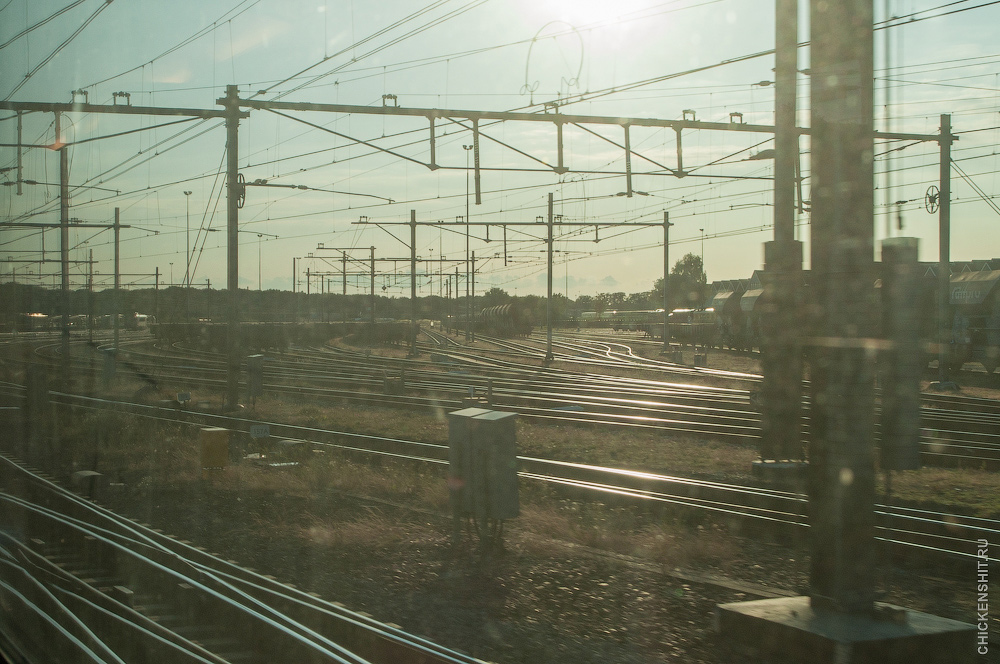 Голландия из окна поезда